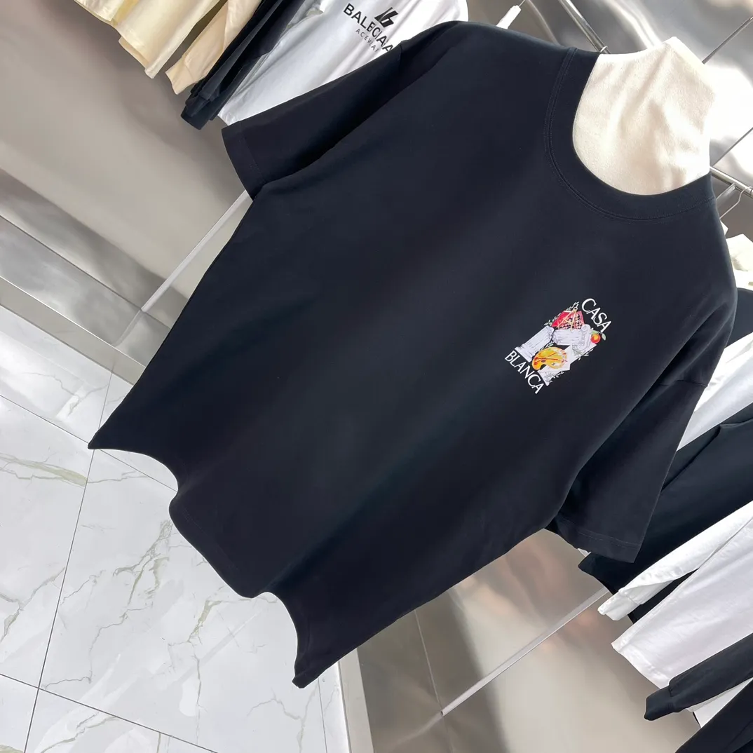 Casablanca Classic Series T ， ， 。 ， Classic ， In Stock ！ ：White Black Size：S M L XL XXL